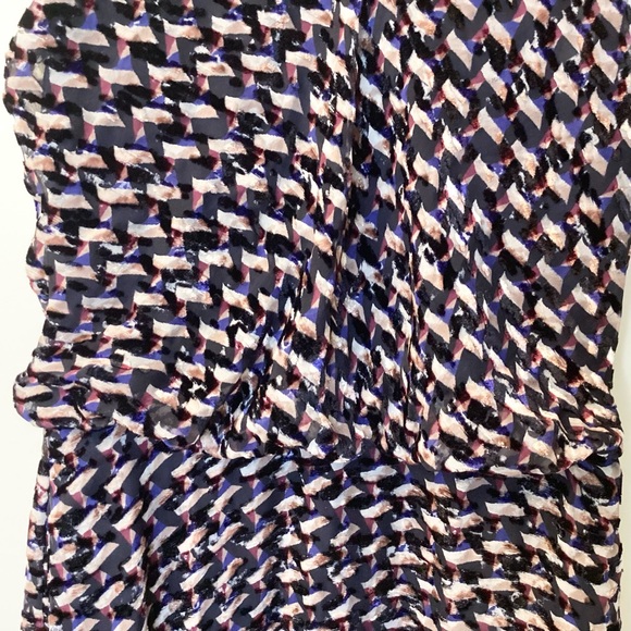 Marc by Marc Jacobs Puzzle Print Devore Velvet Silk Blend Dress - 2 - Picture 4 of 8